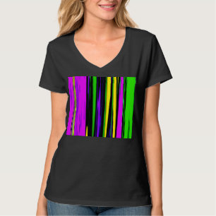 T-shirt Abstrait Mardi Gras Stripes