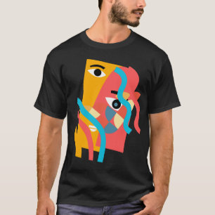 T-shirt Abstrait multi-couleurs