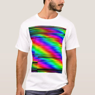 T-shirt Abstrait numérique : Conception graphique multicol