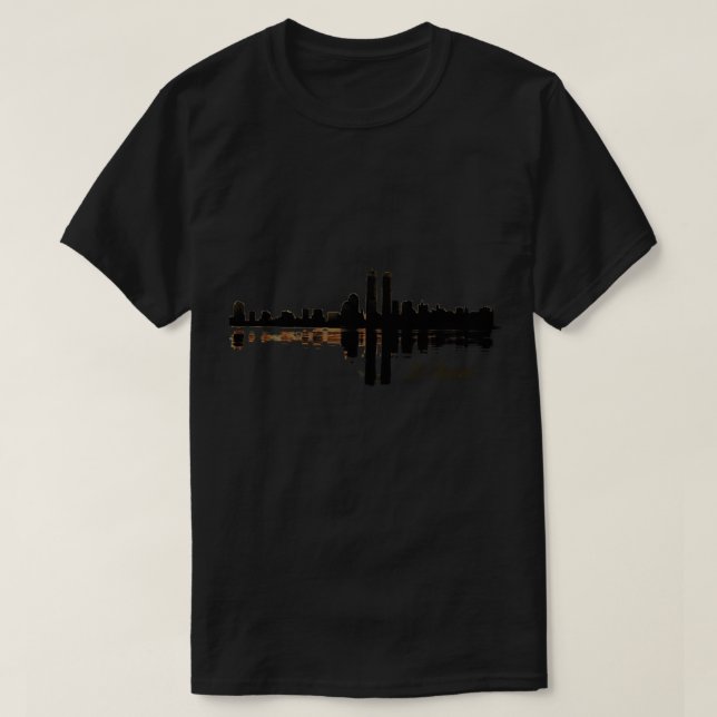 T-shirt Abstrait NYC Skyline, 9 11, 9-11, 9 11 mémorial, 9 (Design devant)