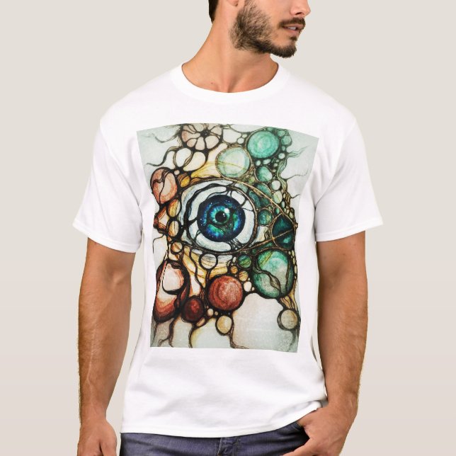 T-Shirt Abstrait Perception de l'Œil Neurographiqu (Devant)