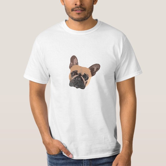 T-Shirt Abstrait pour chien de taureau français (Devant)