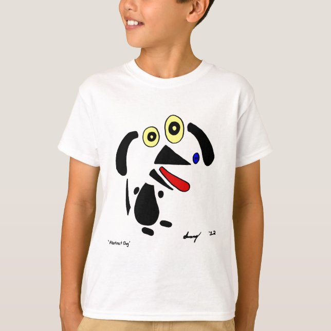 T-shirt Abstrait pour enfants chiens (Devant)