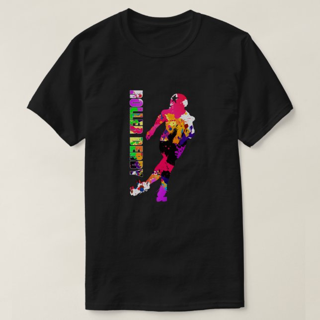T-shirt Abstrait Roller Derby (Design devant)