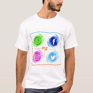 T-shirt abstrait-social-media-watercolor-icons-set_1055-44