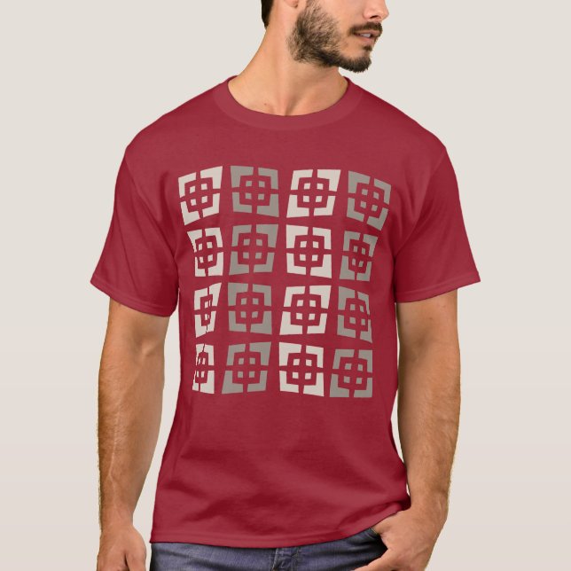 T-shirt Abstrait Starburst Mid Century Modern (Devant)