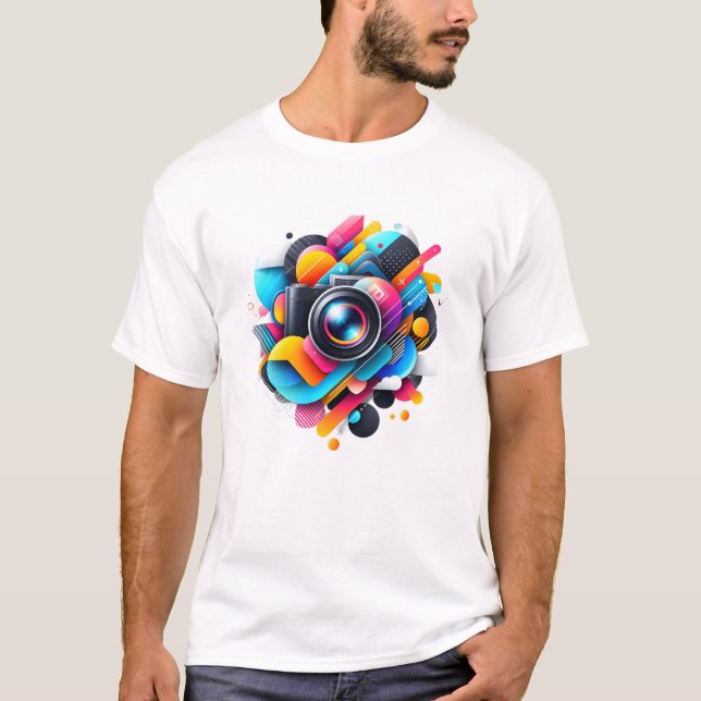 T-shirt Abstrait Urbain Vibrant (Devant)