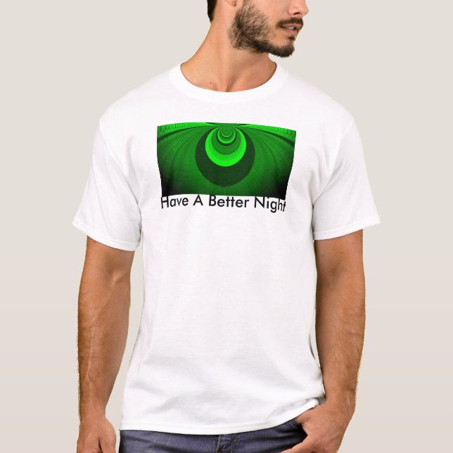 T-shirt Abstrait vert clair Motif Kaleidoscope Super (Devant)