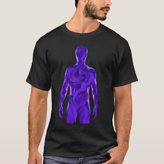 T-Shirt Abstrait Vide Humain Dark Aesthetic – Viol (Devant)