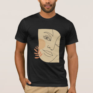 T-shirt Abstrait Visage coloré Artsy amusant Whimsical mod