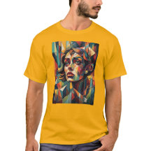 Abstrait visage de femme coloré