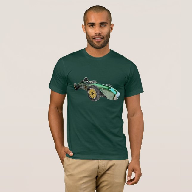 T-shirt Abstrait voiture de course classique (Devant entier)