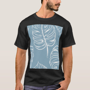 T-shirt Abstraite Feuille Tropicale : Verdure transparente