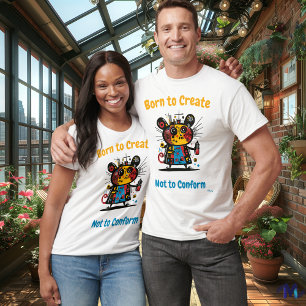 T-shirt Abstraite souris graffiti