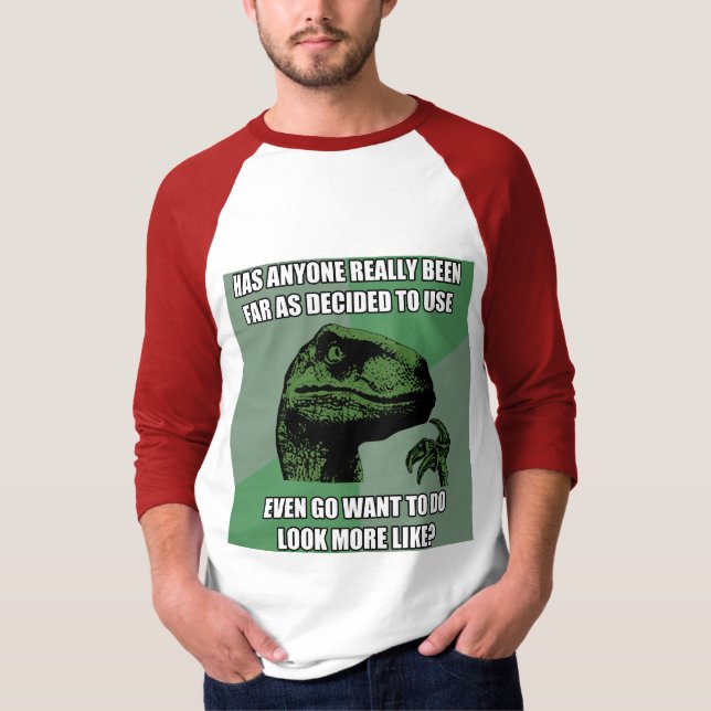 T-shirt Absurdité de Philosoraptor (Devant)