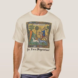 T-shirt Absurdité médiévale : Le lièvre chasse la carotte