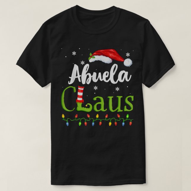 T-shirt Abuela Claus Funny Grandma Père Noël Pajamas Noël (Design devant)