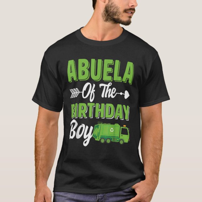 T-shirt Abuela De L'Anniversaire Garbage Truck Corresponda (Devant)