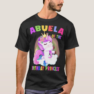T-shirt Abuela De L'Anniversaire Princesse Unicorn Girl