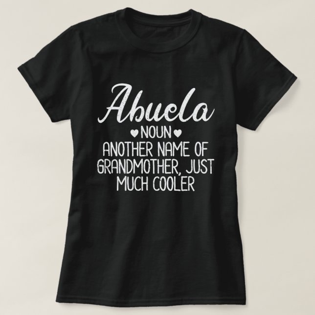 T-shirt Abuela Définition Funny Grand-mère Jour des mères  (Design devant)