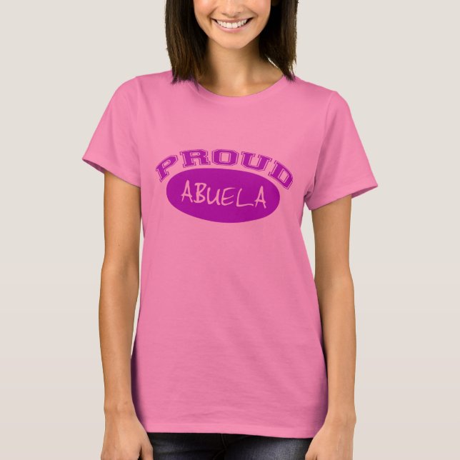 T-shirt Abuela fier (pourpre) (Devant)