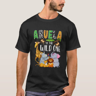 T-shirt Abuela Of The Wild One Zoo Anniversaire Safari Jun