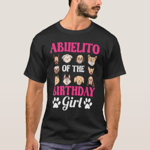 T-shirt Abuelito De L'Anniversaire Fille Chien Paw Anniver