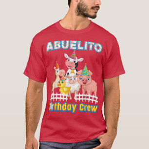 T-shirt Abuelito De L'Équipage D'Anniversaire Animaux Ferm