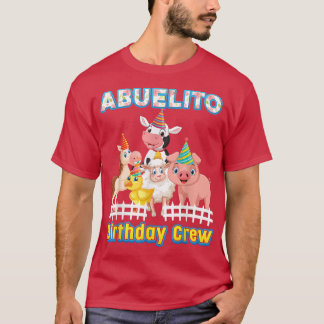 T-shirt Abuelito De L'Équipage D'Anniversaire Animaux Ferm