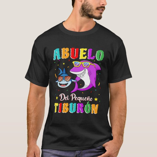 T-shirt Abuelo del Pequeño Tiburón nieto cumpleaños tiburó (Devant)