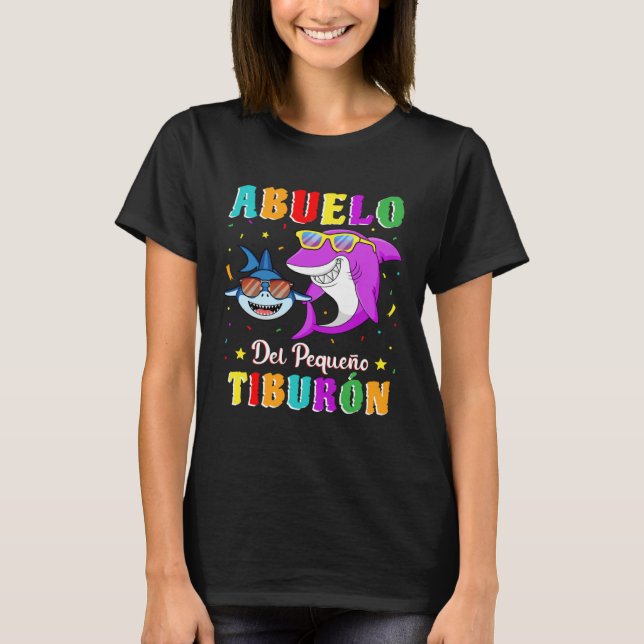 T-shirt Abuelo del Pequeño Tiburón nieto cumpleaños tiburó (Devant)