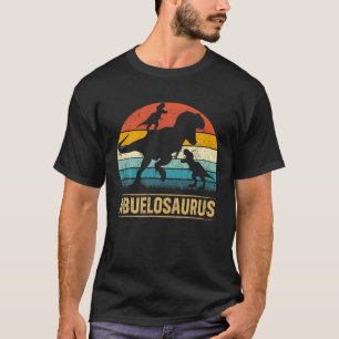 T-shirt Abuelo Dinosaur T Rex Abuelosaurus 2 Enfants Père