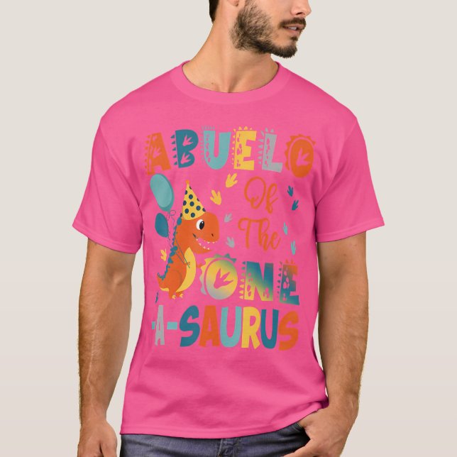 T-shirt Abuelo Du Dinosaure D'Anniversaire One-A-Saurus 2E (Devant)