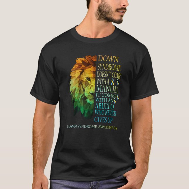 T-shirt Abuelo ne provoque jamais le syndrome de Lion Down (Devant)