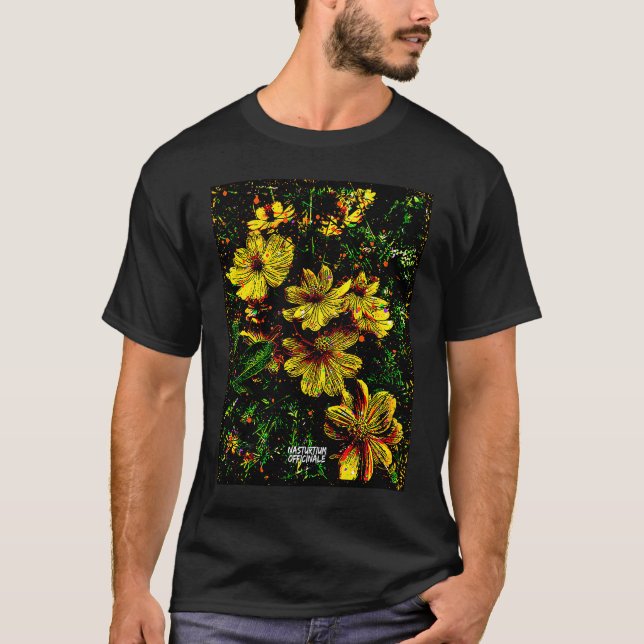 T-shirt Abundant Permaculture Kitchen Garden Plants Nastur (Devant)