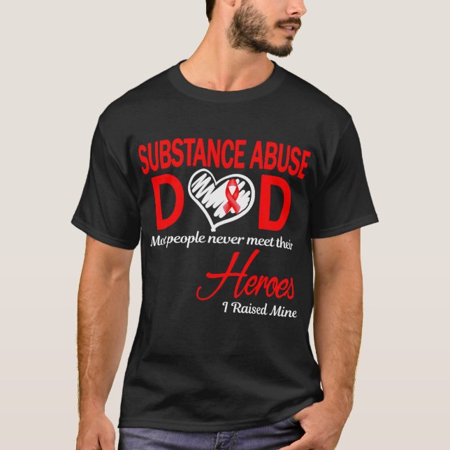 T-shirt Abus De Substance Papa J'Ai Levé La Mine (Devant)