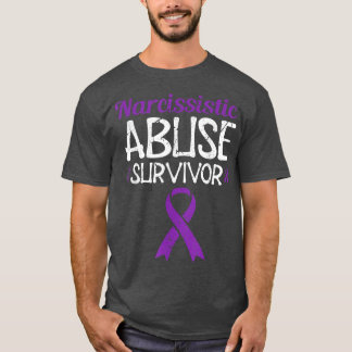 T-shirt Abus narcissique Survivant Ribbon Santé mentale A