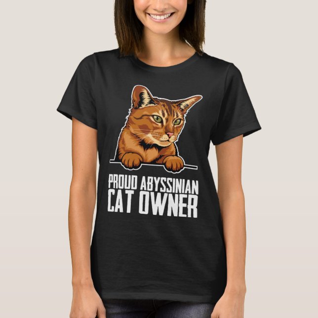 T-shirt Abyssinian cat  Abyssinian  Abyssinian kitten  1 (Devant)