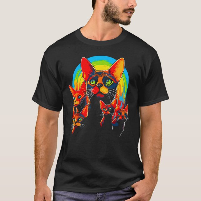 T-shirt Abyssinian Chat Best Friends (Devant)