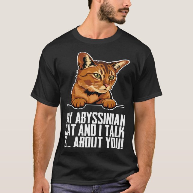 T-shirt Abyssinian mom  Abyssinian kitten  Abyssinians (Devant)