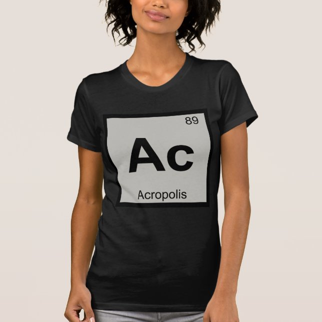 T-shirt Ac - Architecture de l'Acropole Symbole de Chimie (Devant)