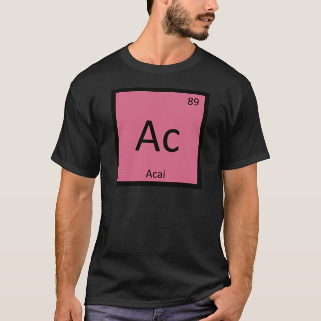 T-shirt Ac - Symbole de tableau périodique de la chimie du (Devant)