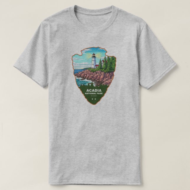 T-shirt Acadia National Park Maine Arrowhead (Design devant)
