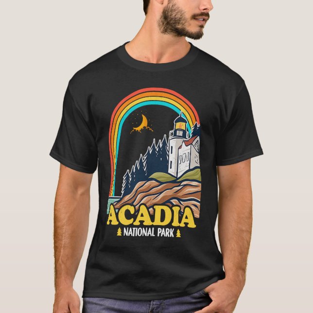 T-shirt Acadia National Park Mountain Trails Nature Campin (Devant)