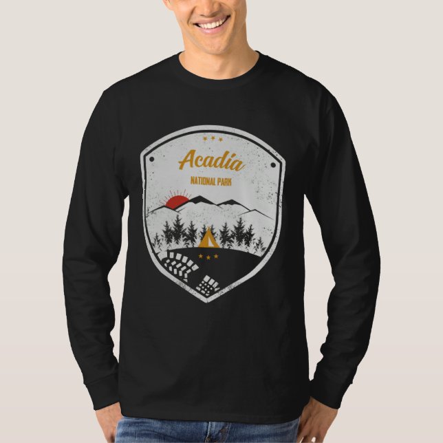 T-shirt Acadia  National Park Retro Souvenir (Devant)
