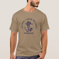 Accentuation florale de l'ancre bleue royale