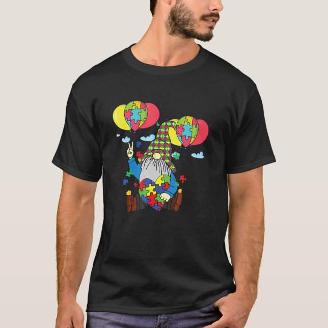 T-shirt Accept Understand Love Autism Awareness Gnome (Devant)