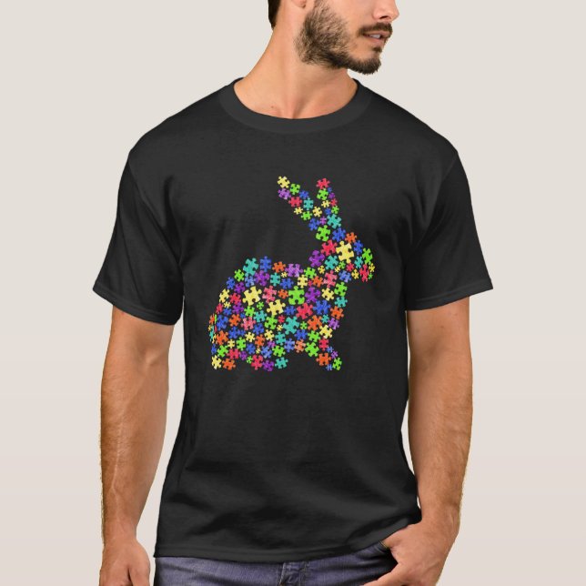 T-shirt Accept Understand Love Bunny Autism Awareness East (Devant)