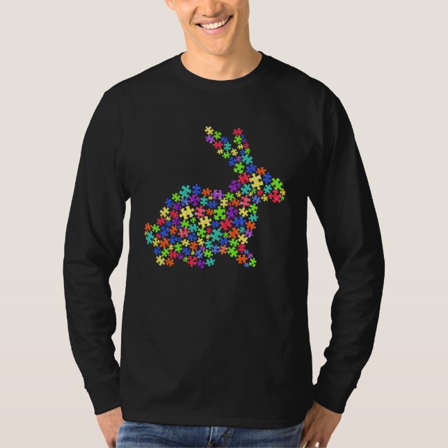 T-shirt Accept Understand Love Bunny Autism Awareness East (Devant)
