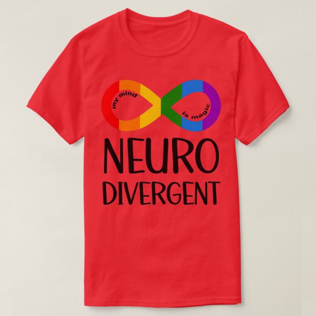 T-shirt Acceptation de la neurodiversité Mon esprit est ma (Design devant)
